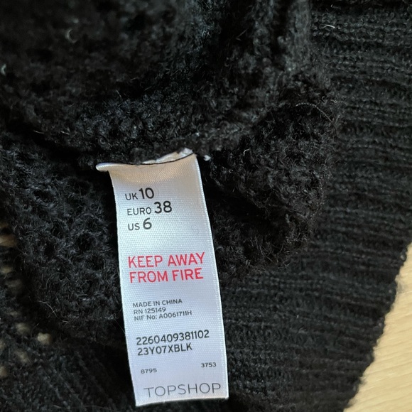 Topshop Black Lace Sweater - Picture 8 of 11